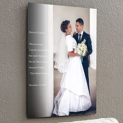 Personalized Photo Wedding Sentiments ChromaLuxe Metal Art Panel