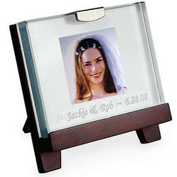 Engraved Mini Glass Picture Frame