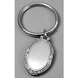Personalized Victorian Edge Pewter Keyring