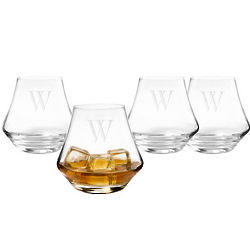 Personalized Contemporary Whiskey Glasses