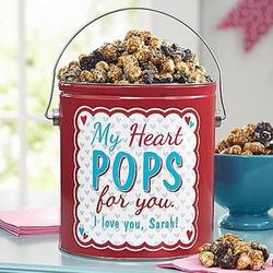 Pop Goes My Heart Personalized Popcorn Tin