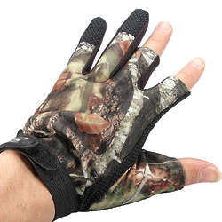 3 Cut Finger Anti-Slip Camouflage Hunting Gloves
