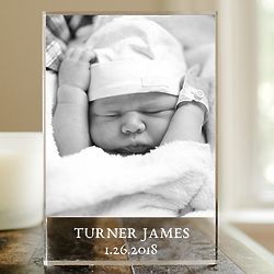 Personalized 4x6 Acrylic Baby Photo Plaque
