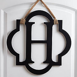 Black Initial Door Hanger