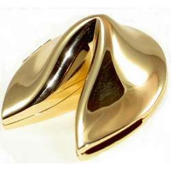 Gold Plated Fortune Cookie - FindGift.com