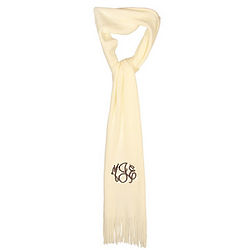 Personalized Soft as a Sweater Ivory Scarf