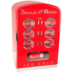 Drink-O-Matic Retro Home Vending Machine Style Mini Cooler