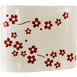 Red Floral Contemporary Vase