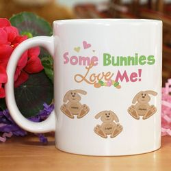 Some Bunnies Love Me Personalized Coffee Mug