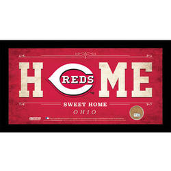 Cincinnati Reds Home Sweet Home Sign with Game-Used Dirt