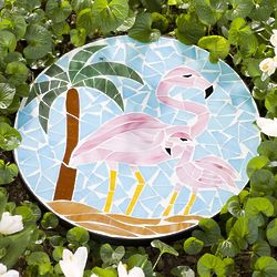 Decorative Flamingo Mosaic Stepping Stone
