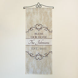 Personalized Bless Our Home Wall Hanging