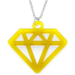 Acrylic Diamond Design Necklace
