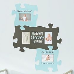 Personalized Baby Print Puzzle Frame and Print Set
