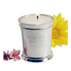 Personalized Julep Cup with Lemon Votive Candle