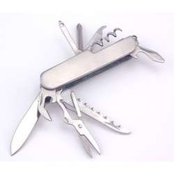Engraved Nine Tool Stainless Steel Pocket Knife