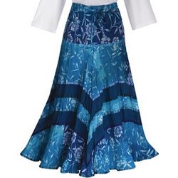 Ocean Blues Crinkle Broom Skirt
