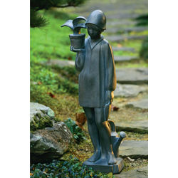 Little Gardener Savannah's Bird Girl Replica Garden Figurine
