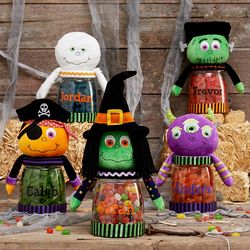 Personalized Spooky Little Halloween Candy Jar