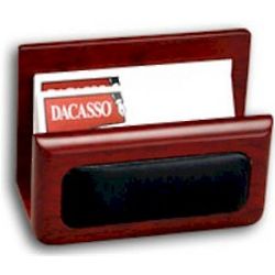 Wood and Leather Business Card Holder