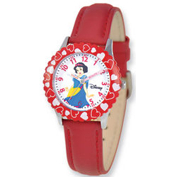 Red Leather Snow White Watch