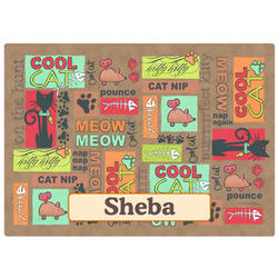 Personalized Cool Cat Litter Placemat