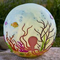 Lighted Resin Octopus Globe
