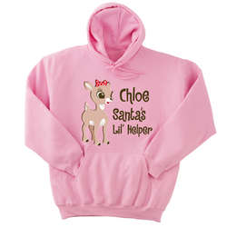 Personalized Christmas Rudolph Character Toddler & Youth Hoodie