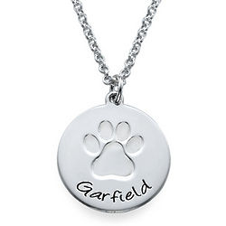 Personalized Paw Print Necklace