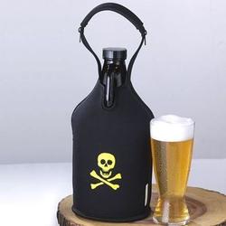 Skull and Crossbones Beer Growler Tote