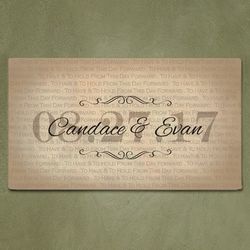 Personalized Names and Date Have and Hold Wedding Canvas