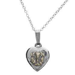 Small Sterling Silver Heart and Chalice Pendant