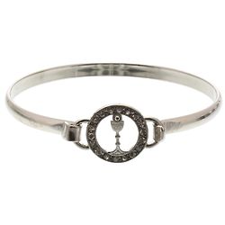 First Communion Silver-Plated Pewter Chalice Bangle Bracelet