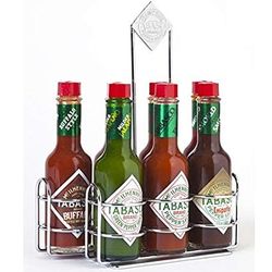 Tabasco Pepper Sauce 7 Family of Flavors in Chrome Caddy