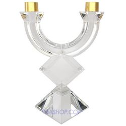 Baccarat Crystal 2 Branch Candlestick