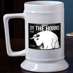 By the Horns Personalized Beer Stein