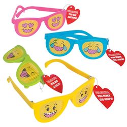 Valentine Emoji Novelty Pinhole Glasses