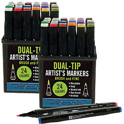2 Studio Series Professional Alcohol Dual-Tip Markers Sets