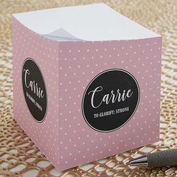 Personalized Name Meaning Paper Note Cube