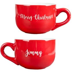 Merry Christmas Red Latte Mug