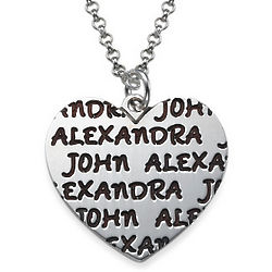 Personalized Endless Love Heart Pendant
