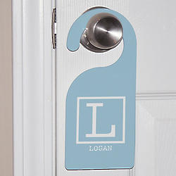 Personalized Single Initial Simple and Sleek Door Hanger