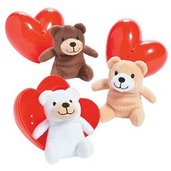 Plush Valentine Teddy Bear-Filled Heart Toys