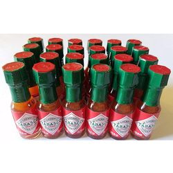24 Mini Tabasco Original Pepper Sauce Bottles