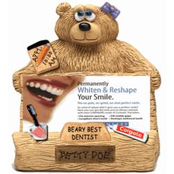 Personalized Dentist Bear Business Card Holder