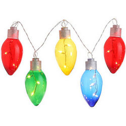 Lighted Giant Bulb Holiday Garland