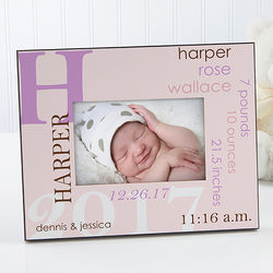 All About Baby For Her Personalized Picture Frame