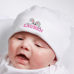 Personalized Easter Bunny Love Baby Hat