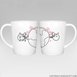 Love Has No Distance Matching Couple Mug Set
