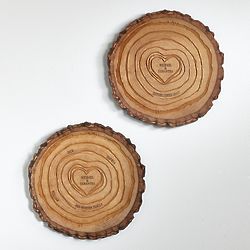Personalized Family Rings Wood Plaque
